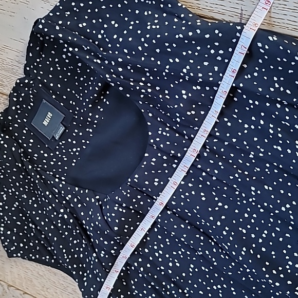 Navy Anthropologie Maeve White Polka Dot Au Revior Dress Womens Siz… - Picture 3 of 7